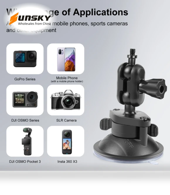 Magic Arm Suction Cup Mount — Vehicle Mounts, PULUZ