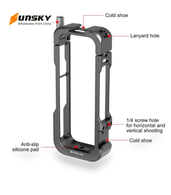 Metal Protective Cage Rig Housing Frame with Lens Cover — Camera Brackets, PULUZ