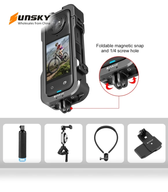 Metal Protective Cage Rig Housing Frame with Lens Cover — Camera Brackets, PULUZ
