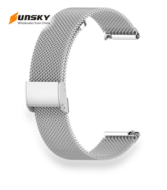 Milan Metal Steel Mesh Buckle Watch Band — Watch Accessories, Samsung