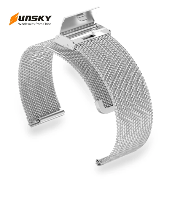 Milan Metal Steel Mesh Buckle Watch Band — Watch Accessories, Samsung