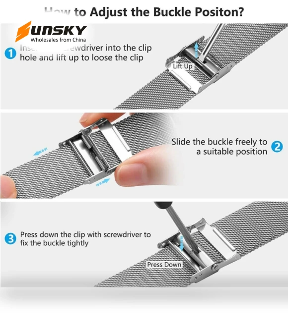 Milan Metal Steel Mesh Buckle Watch Band — Watch Accessories, Samsung