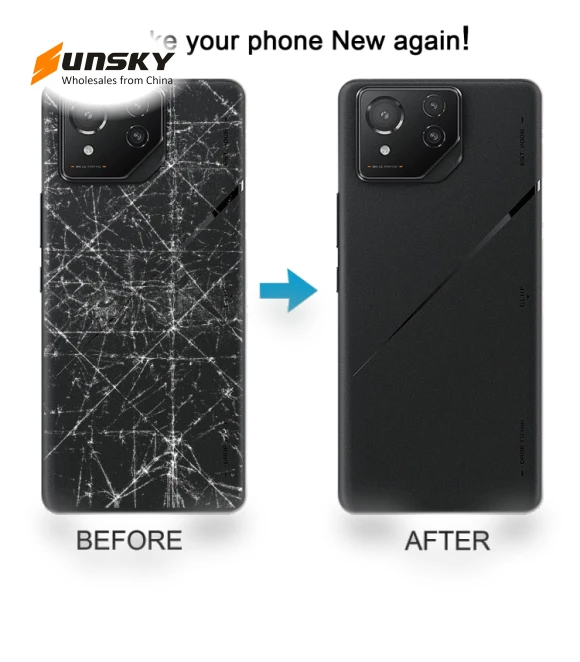 Original Glass Battery Back Cover with Camera Lens Cover — Back Covers, Asus