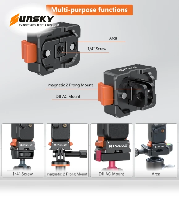 Quick Release Mount Adapter — Tabletop & Travel, PULUZ