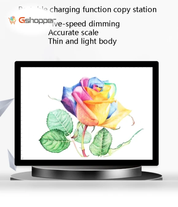 Rechargeable Copy Table Soft Light Eye Protection Wraparound Copy Board Drawing Tablet — Drawing Boards