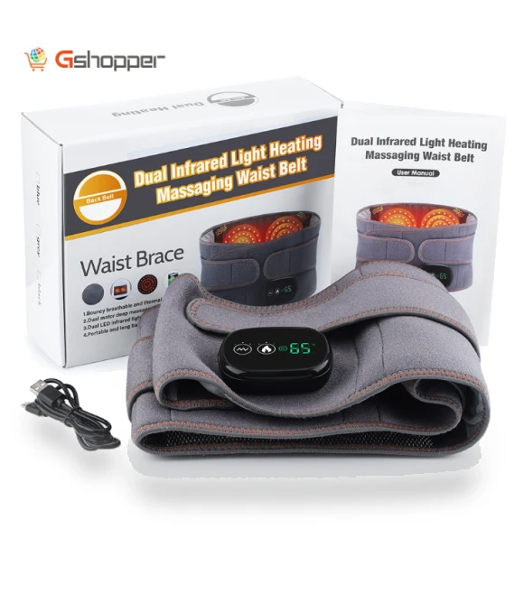 Red Light Heating Massage Waist Protector Belt — Back Braces