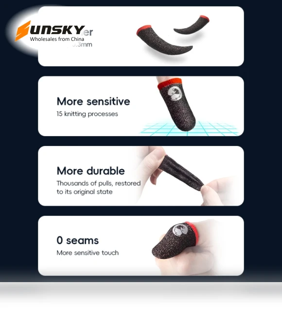 Sweatproof Anti-slip Breathable Gaming Fingertips — Thumb Grips, GameSir