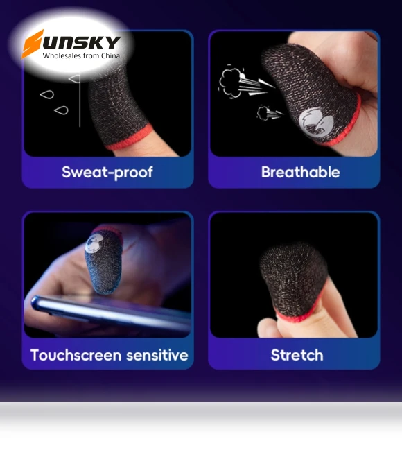 Sweatproof Anti-slip Breathable Gaming Fingertips — Thumb Grips, GameSir