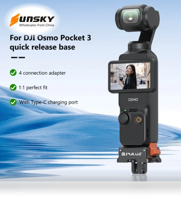 Type-C Charging Base Quick Release Mount Adapter — Tabletop & Travel, PULUZ