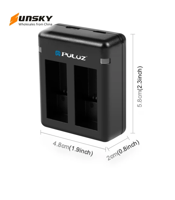USB Dual Batteries Charger — Chargers, PULUZ