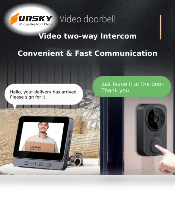 Visual Intercom Doorbell with Camera Monitor — Security Cameras, Jianrong