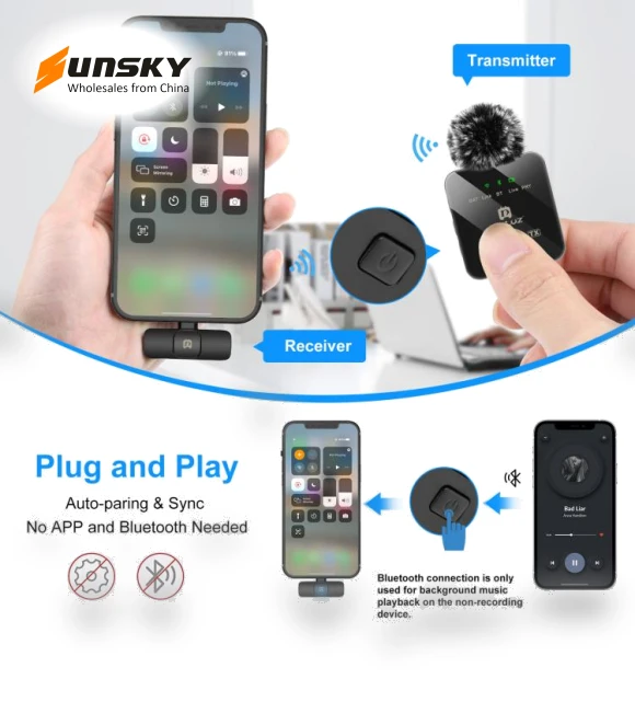 Wireless Lavalier Microphone — Wireless Systems, PULUZ