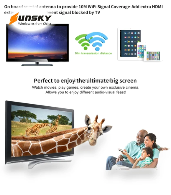Wireless WiFi Display Dongle Receiver — USB