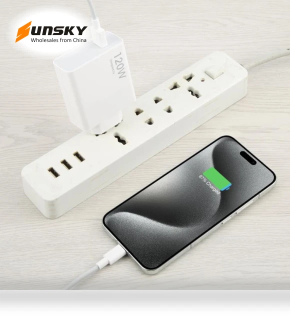 120W USB Fast Charger with 1m USB to Type-C Cable — Cables
