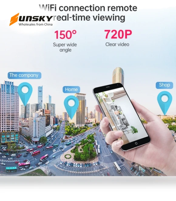 720P Wifi Wireless Network Camera Wide-angle Recorder — Camcorder