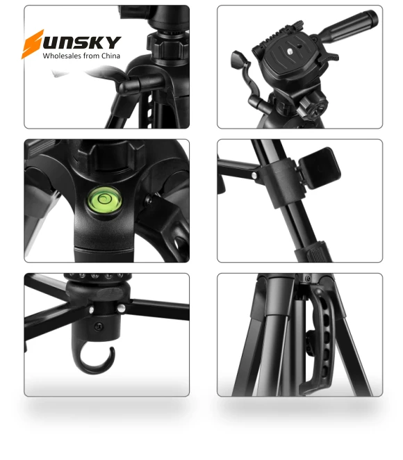 Aluminum Selfie Live Tripod Mount with Three-dimensional Head & Phone Clamp — Tabletop & Travel, PULUZ