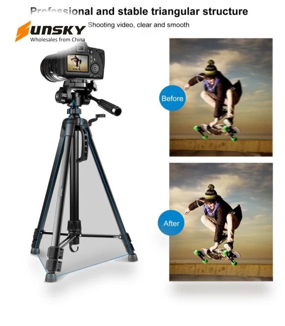 Aluminum Selfie Live Tripod Mount with Three-dimensional Head & Phone Clamp — Tabletop & Travel, PULUZ