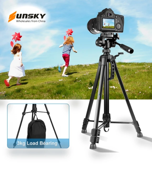 Aluminum Selfie Live Tripod Mount with Three-dimensional Head & Phone Clamp — Tabletop & Travel, PULUZ