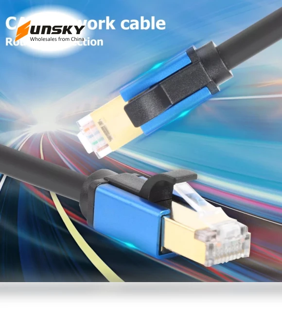 High-Quality Thin CAT8 Ethernet Cable — Cat 5e