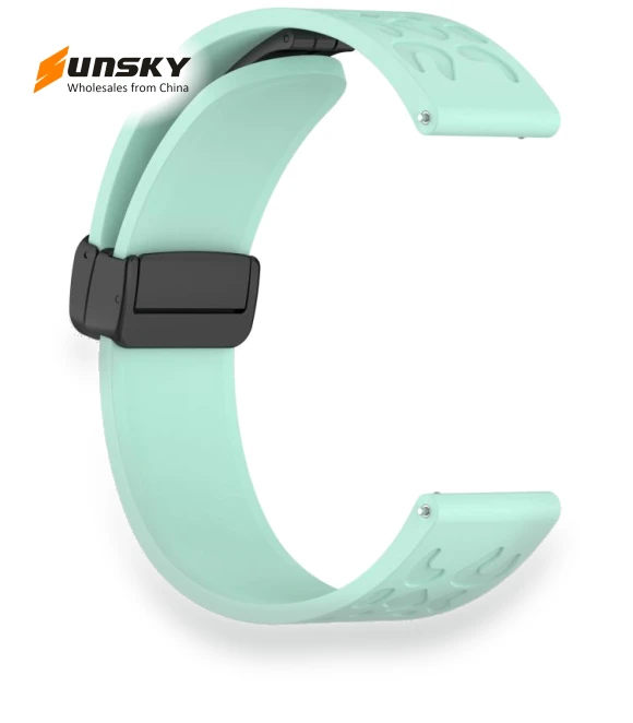 Leopard Print Magnetic Folding Buckle Silicone Watch Band — Bands