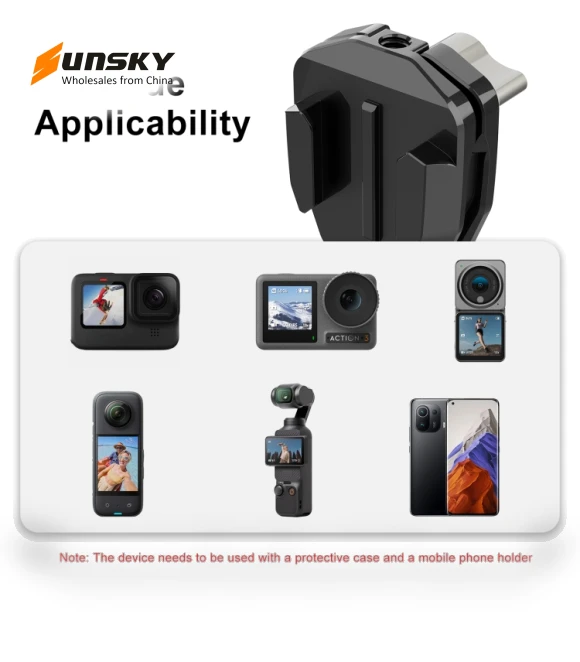 Motorcycle Windshield Action Camera Mount Clip — Mounts & Clamps, PULUZ