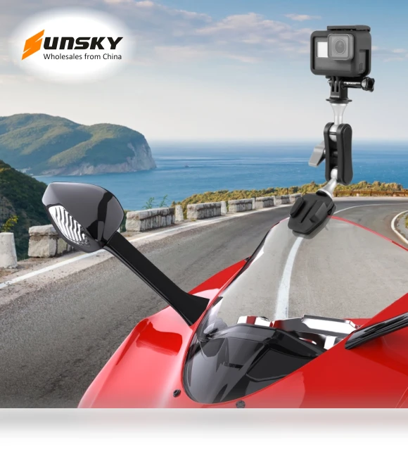 Motorcycle Windshield Action Camera Mount Clip — Mounts & Clamps, PULUZ