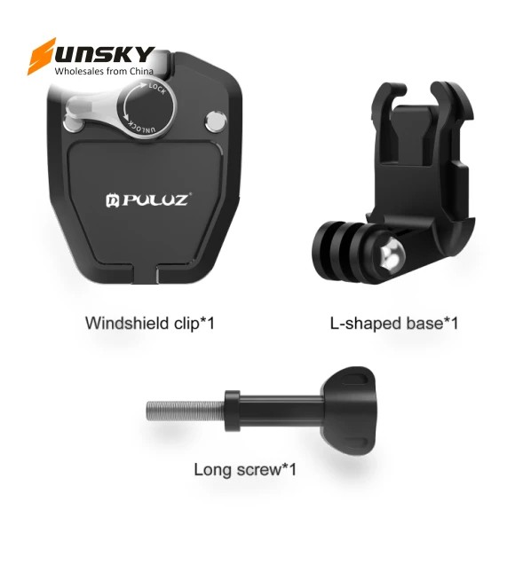 Motorcycle Windshield Action Camera Mount Clip — Mounts & Clamps, PULUZ