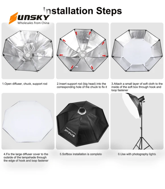 Octagon Parabolic Softbox with Bowens Mount — Soft Boxes, PULUZ