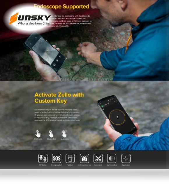 Rugged Phone with Infrared Distance Measure — Navigation Devices, Ulefone