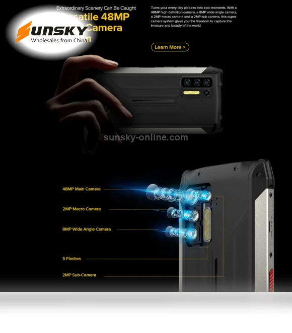 Rugged Phone with Infrared Distance Measure — Navigation Devices, Ulefone