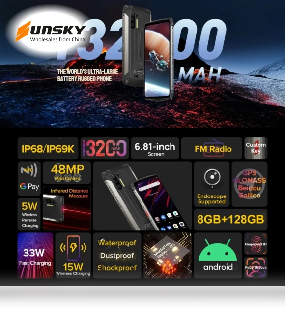 Rugged Phone with Infrared Distance Measure — Screen Protectors, Ulefone