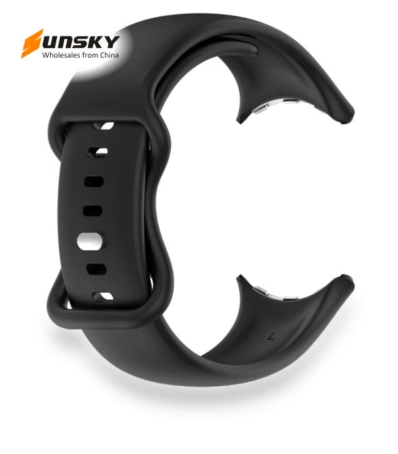 Solid Color Butterfly Buckle Silicone Watch Band — Bands