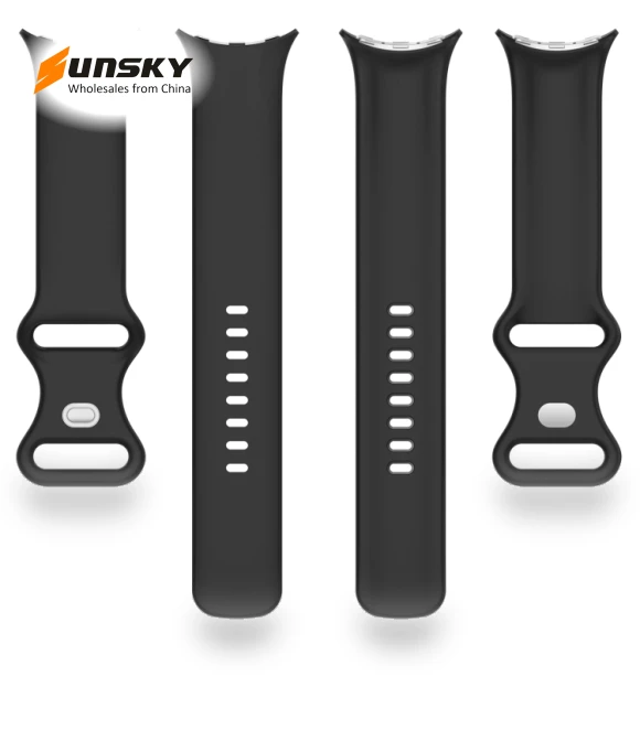 Solid Color Butterfly Buckle Silicone Watch Band — Bands