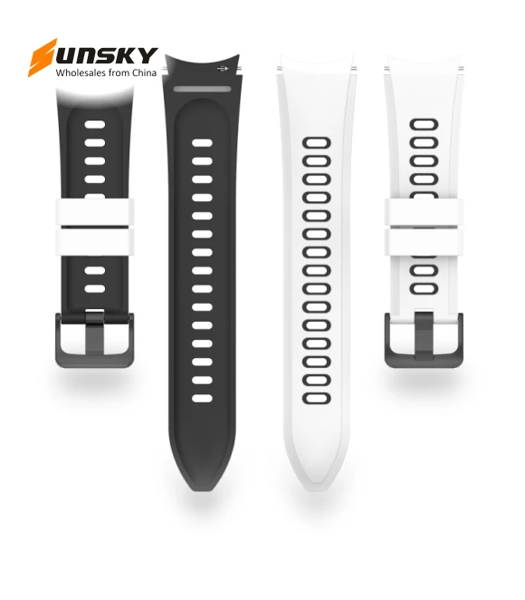 Two-color Silicone Strap Watch Band — Watch Straps & Bands, Samsung