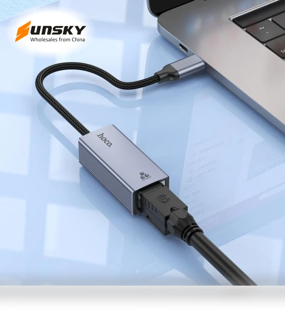 USB-C to RJ45 Ethernet Adapter — USB, hoco
