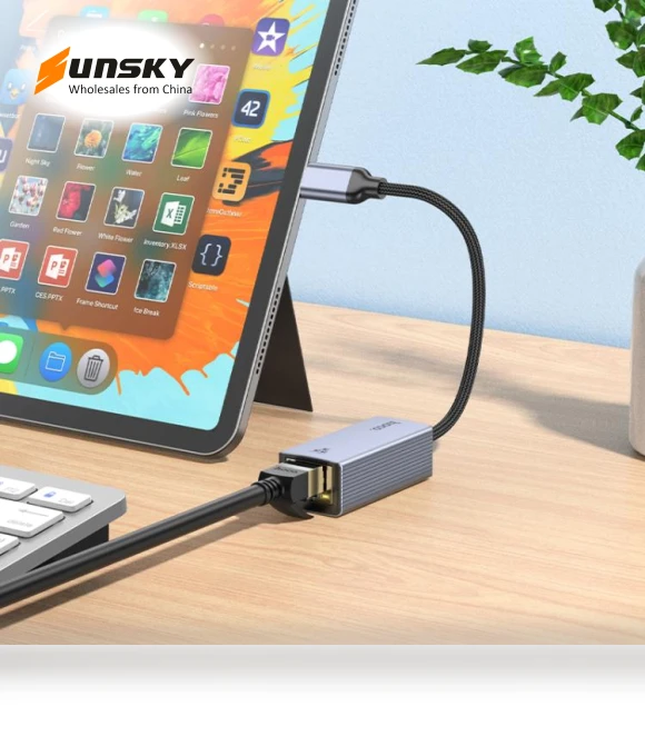 USB-C to RJ45 Ethernet Adapter — USB, hoco