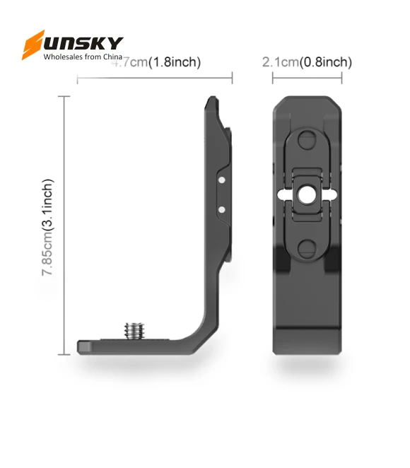 Vertical Horizontal Shooting Quick Release Metal L Bracket — Camera Brackets, PULUZ