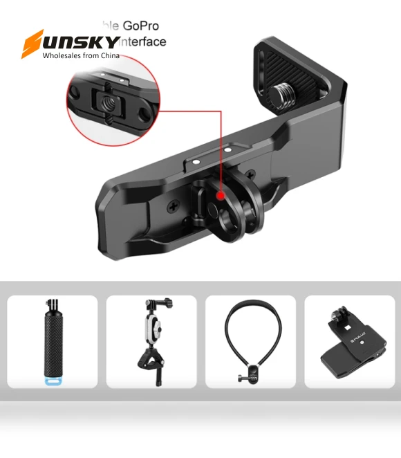 Vertical Horizontal Shooting Quick Release Metal L Bracket — Camera Brackets, PULUZ