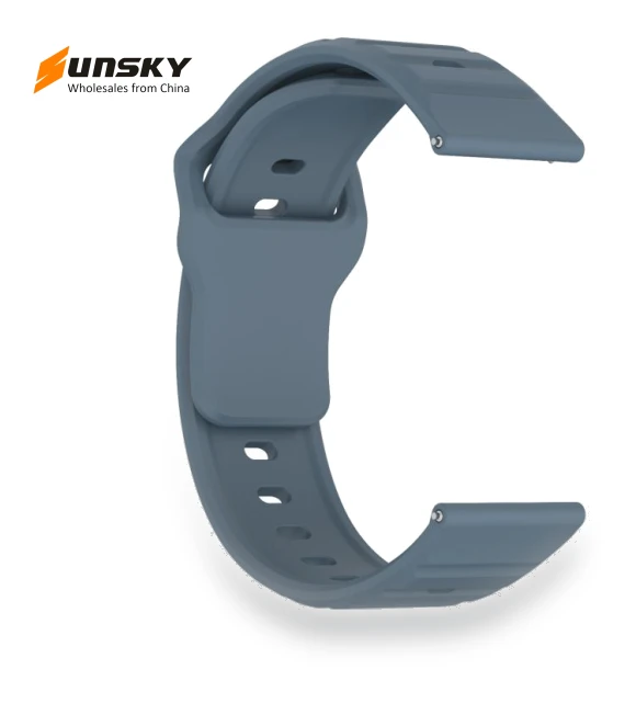Wave Pattern Studded Buckle Silicone Watch Band — Watch Straps & Bands, Kalebol