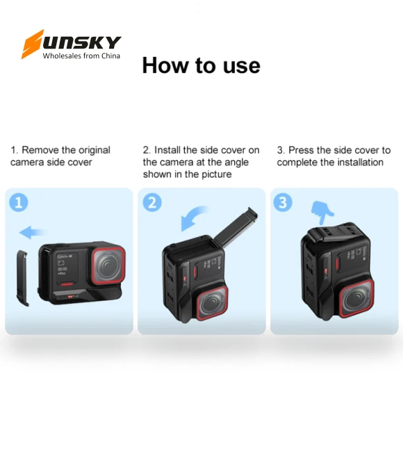 Aluminum Alloy Vertical Shooting Magnetic Quick-release Battery Side Interface Cover — Camera & Photo, PULUZ