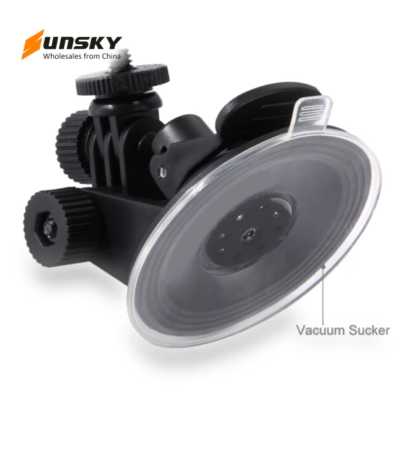 Car Suction Cup Mount with Screw & Tripod Mount Adapter & Storage Bag — Wearable Cameras, PULUZ
