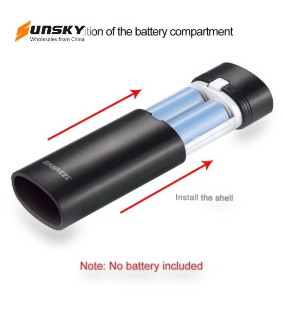 DIY 2x 18650 Battery Power Bank Shell Box — Battery Charger Cases, HAWEEL