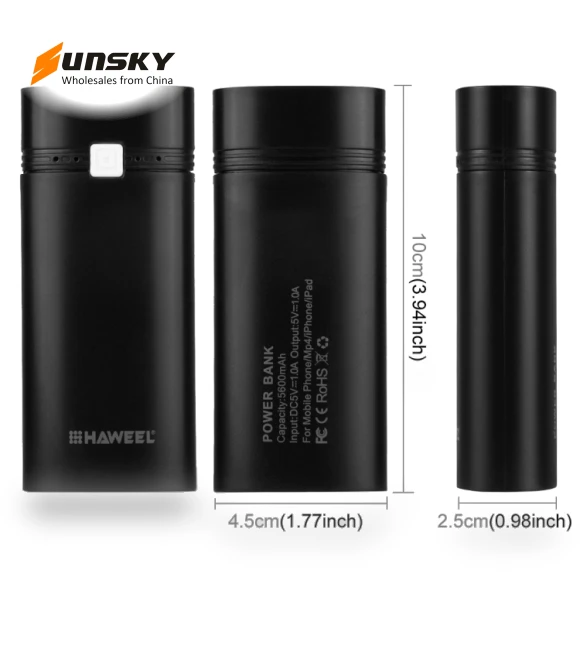 DIY 2x 18650 Battery Power Bank Shell Box — Battery Charger Cases, HAWEEL