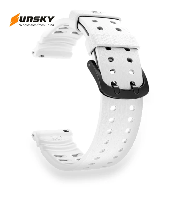 Double Buckle Silicone Sport Watch Band — Watch Accessories, Polar