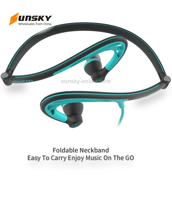 Foldable Wired Running Sports Headphones — In-Ear Headphones, Mucro