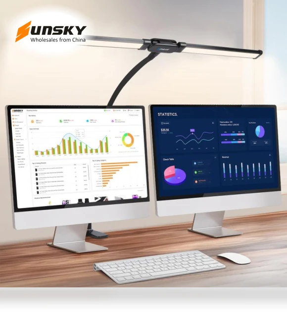 Gooseneck Tube LED Fill Light Double Head Clip Desk Lamp — Study & Desk Lighting, PULUZ