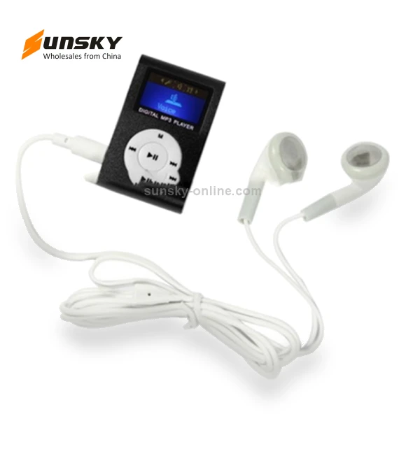 MP3 Player with LCD Screen and Metal Clip — Portable Media Players