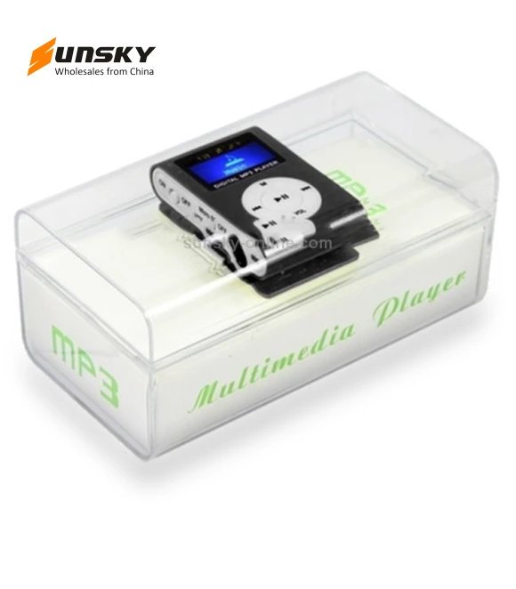 MP3 Player with LCD Screen and Metal Clip — Portable Media Players