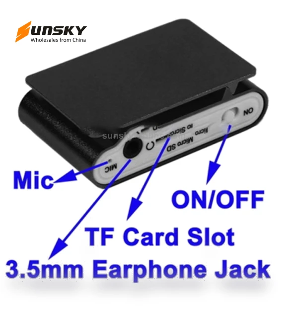 MP3 Player with LCD Screen and Metal Clip — Portable Media Players