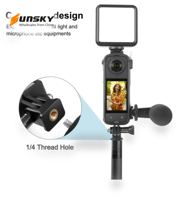 PC Plastic Protective Frame with Adapter Mount & Screw — Camera Brackets, PULUZ